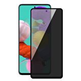 Samsung Galaxy A71 Hayalet Privacy Gizli Cam Ekran Koruyucu Siyah
