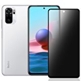 Xiaomi Redmi Note 10 Hayalet Privacy Gizli Cam Ekran Koruyucu Siyah