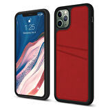 FitCase iPhone 11 Pro Max Kılıf Proda Deri Çift Kartlık Cepli Kapak