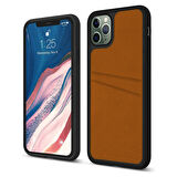 FitCase iPhone 11 Pro Max Kılıf Proda Deri Çift Kartlık Cepli Kapak