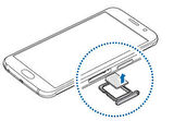 Samsung Galaxy S6 G920 Sim Kart Yuvası Sim Tepsisi Kızağı - Gold