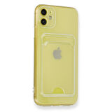 FitCase iPhone 11 Kılıf Cardy Şeffaf Kartlık Cepli Kapak