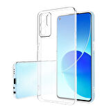 FitCase Oppo Reno 6 Kılıf Kamera Korumalı Silikon Şeffaf Arka Kapak