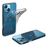 FitCase iPhone 14 Kılıf Kamera Korumalı Silikon Şeffaf Arka Kapak