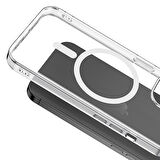 iPhone 13 Pro Kılıf Magsafe Özellikli Şeffaf Silikon Kapak