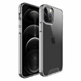 iPhone 12 Pro Max Kılıf Space Seri Lux Silikon Şeffaf Kapak