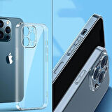 FitCase iPhone 15 Pro Max Kılıf Kamera Korumalı Silikon Şeffaf Arka Kapak