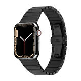 Apple Watch 42 44 45 49 mm Uyumlu Baklalı Çelik Kordon