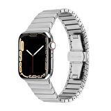 Apple Watch 42 44 45 49 mm Uyumlu Baklalı Çelik Kordon