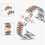 Apple Watch 38 40 41 mm Uyumlu RLX Metal Kordon