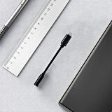 Tonex AX-01 Lightning 3.5mm Jack Dönüştürücü Kulaklık Kablosu Siyah