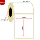 Barkod 100x150 Termal Etiket Eko Termal 250 Sarım 5 Rulo (1250 Adet)