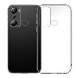 FitCase Infinix Hot 20i Kılıf Kamera Korumalı Silikon Şeffaf Kapak