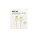 BlitzPower Micro USB 2A 30cm Kısa Data/Şarj Kablosu