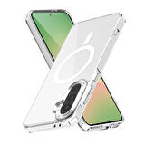 Samsung Galaxy A36 Kılıf Magsafe Özellikli Şeffaf Silikon Kapak