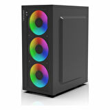Inca Empousa EMG-15XN 650W USB 3.2 ARGB ATX Mid Tower Siyah Kasa