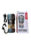 Wıson WS-705 Çok Fonksiyonlu Kamp Lambası, Şerit LED Işıklı, El Feneri 10 Watt