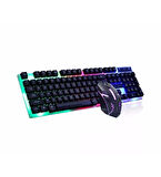 VRKB700 Stalker Warrior Gaming Oyuncu Işıklı Klavye Mouse Seti Klavye + Mouse Seti