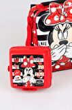 YENİ SEZON LİSANSLI MINNIE MOUSE BESLENME ÇANTASI,BESLENME KABI VE TRITAN MATARA 500 ML BESLENME SETİ