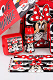 YENİ SEZON LİSANSLI MINNIE MOUSE OKUL,BESLENME ÇANTASI İLE BESLENME KABI,MATARA 500 ML,ŞEMSİYE VE KIRTASİYE OKUL SETİ