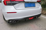 Honda  Civic FE1 2022 Uyumlu Difüzör / 4 Egzoz Ledli