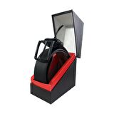 Fossil Siyah Suni Deri 4 cm Erkek Kemeri-115 Cm