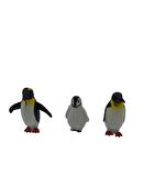 Sevimli Penguenler Ailesi 12'li Mini Boy Oyuncak Penguenler