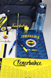 LİSANSLI FENERBAHÇE BÜYÜK BOY OKUL ÇANTASI,KALEM ÇANTASI,A4 2 ADET DEFTER,700 ML MATARA İLE KIRTASİYE SETİ