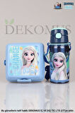 DEKOMUS İLE LİSANSLI FROZEN SALTO HIDDEN TRUTH ÇELİK MATARA 500 ML VE 2 KATLI BESLENME KABI YEMEK SETİ