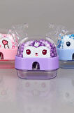 DEKOMUS İLE YENİ SEZON LİSANSLI KUROMI,MELODY VE HELLO KITTY " 3 ADET " ÇİFT BIÇAKLI OVAL KALEMTRAŞ 