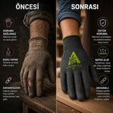 İş Ve Bahçe Eldiveni Çok Amaçlı Kaymaz Dayanıklı Nefes Alabilir Gri 1 Çift