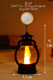 Led Mum Mini Kamp Tipi 1 Adet Pil Dahil Dumansız Alev Ledli  Dekor Işığı SİYAH PT430