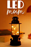 Led Mum Kamp Lambası 1 Adet - Tipi Pil Dahil Dumansız Alev Ledli Dekoratif Mum Dekor Işığı Siyah PT437