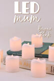 8 Adet Mat Beyaz Mini Led Mum Seti Pilli Dumansız Alevli Ledli Dekoratif Yapay Mum Dekor Işığı