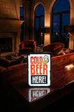 Cold Beer Here! Tasarımlı Dekoratif Aydınlatma (24x17cm)
