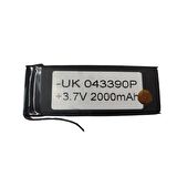 2000Mah 3.7V Üç Kablolu Tablet -Telefon-Müzik Çalar Batarya