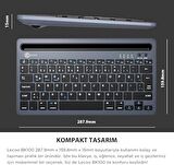 Lenovo Çoklu Cihaz Uyumlu Şarj Edilebilir Akıllı Tablet Tutucu Kart Yuvası Ultra İnce Klavye