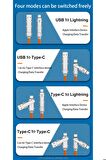 Type-C Type-C Type-C Lightning Usb Type-C Usb Lightning 120w 6A Turbo Hızlı Şarj Ve Data Kablosu
