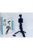 Ay-49 Video Making Kit Kumandalı Mikrofon Led Işık Mini Tripod Için Telefon Vlog Video Kayıt