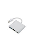3 In 1 Type-c To Hdmı Usb 3.0 Çevirici Dönüştürücü Adaptör 4k