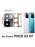 Xiaomi Poco X3 Gt Arka Kamera Camı Lens Yapışkanlı