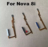 Huawei Nova 8i G Honor X20 için 5G 2021 parmak izi sensörü güç düğmesi Flex kablo dokunmatik kimlik sensörü ev düğmeleri parçaları