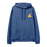 Astro-10 Baskılı Hoodie-Royal Mavi