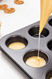 2'Lİ SET Muffin Kalıbı 12li Fırın Mini Kek Browni Kekstra Kalıbı Cupcake Kapsülü