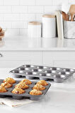 2'Lİ SET Muffin Kalıbı 12li Fırın Mini Kek Browni Kekstra Kalıbı Cupcake Kapsülü