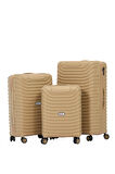 Keo-Plus Gold 3 lü Set Silikon Kırılmaz PP Valiz
