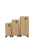 Keo-Plus Gold 3 lü Set Silikon Kırılmaz PP Valiz