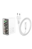 N336 Fuerza PD 65W 3 Adet Type-C 3 Adet USB Şarj Aleti 