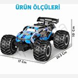 2.4GHz Uzaktan Kumandalı LED Işıklı 1:18 Ölçek 3.7V Şarjlı Hız Yapan Arazi Aracı - Oyuncak Bigfoot Jeep