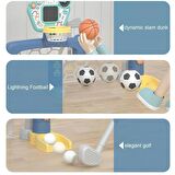 Oyuncak 3in1 Eğitici Kale Basketbol ve Golf Oyun Takımı